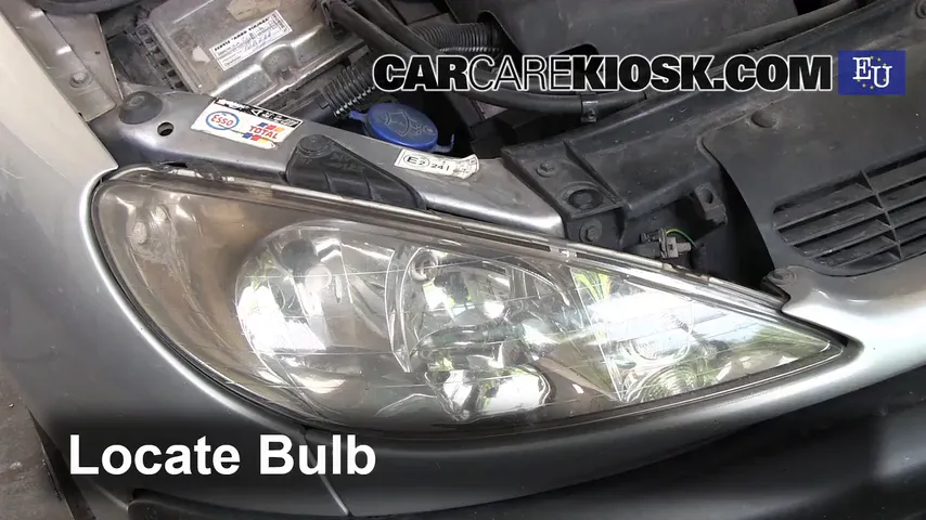 High Beam (Brights) Change: 2004 Peugeot 206 XS 2.0L 4 Cyl. Turbo